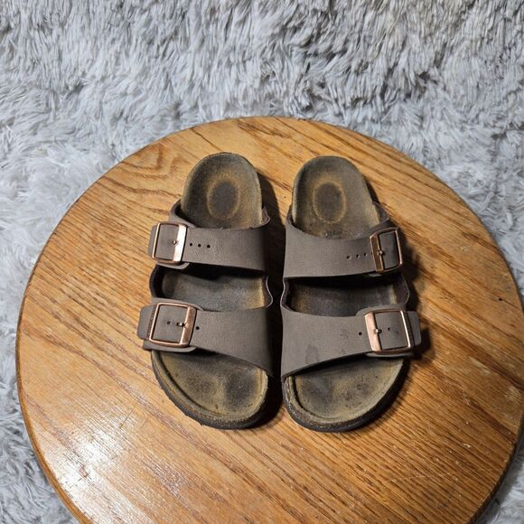 Birkenstock Arizona Kids Size 13C EU 31 Mocha Double Strap Leather Buckle Sandal - Picture 1 of 9